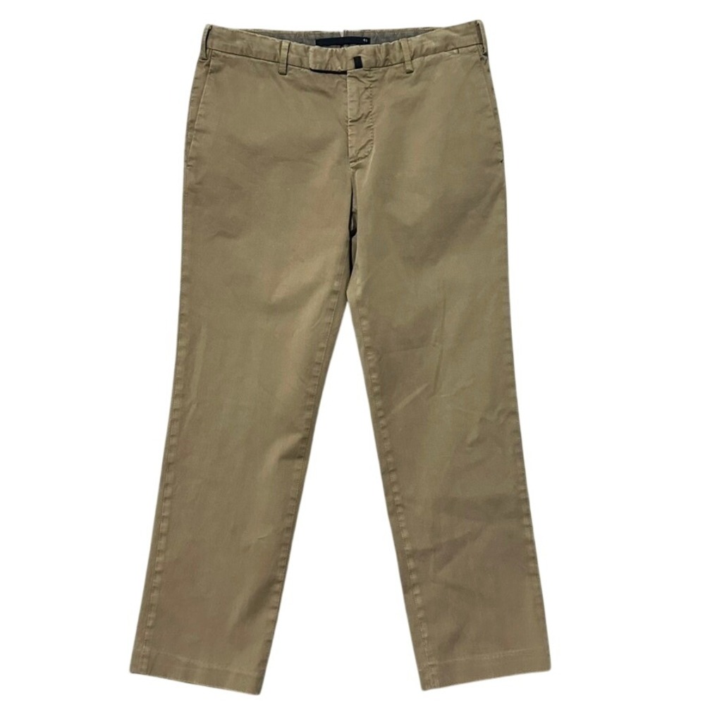 Incotex Venezia 1951 High Comfort Khaki Chino Pants Mens EU 48 US 32x28 Slim Fit